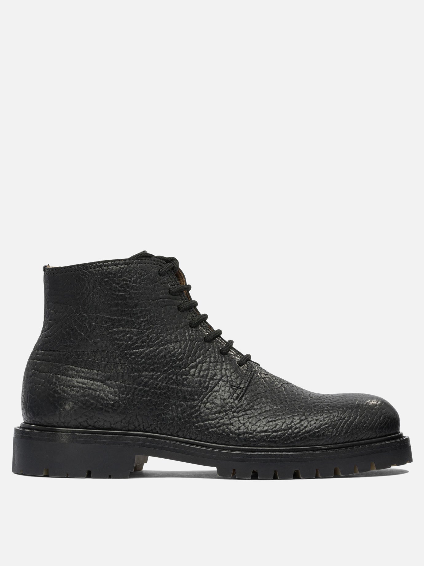 Lace-up boots 100% leather - 100% rubber  Black - Officine Creative Men | PDP | VIETTI Online Store | thumbnail