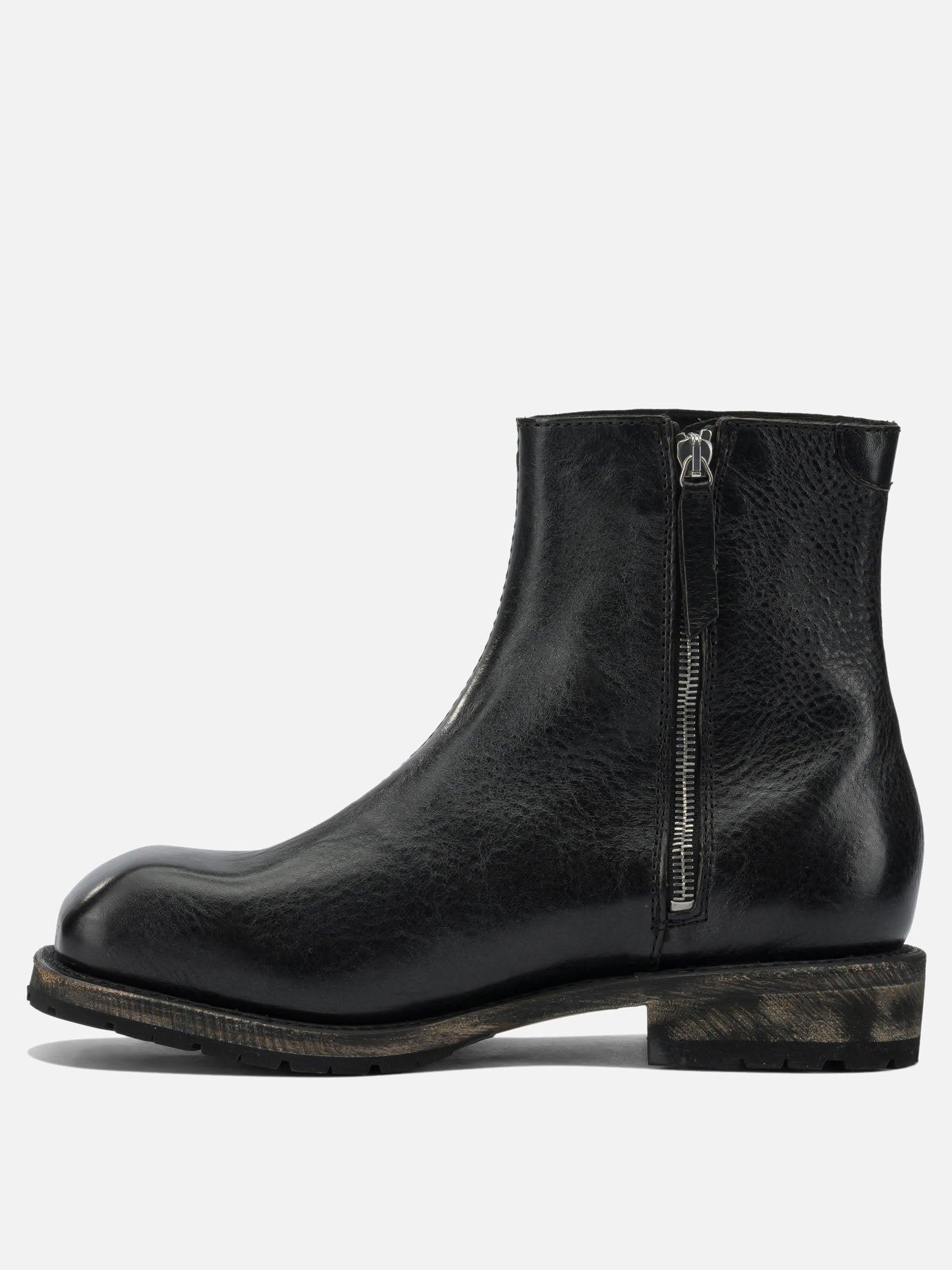 Zipped boots 100% calf leather - 100% rubber  Black - Our Legacy Men | PDP | VIETTI Online Store | thumbnail_3