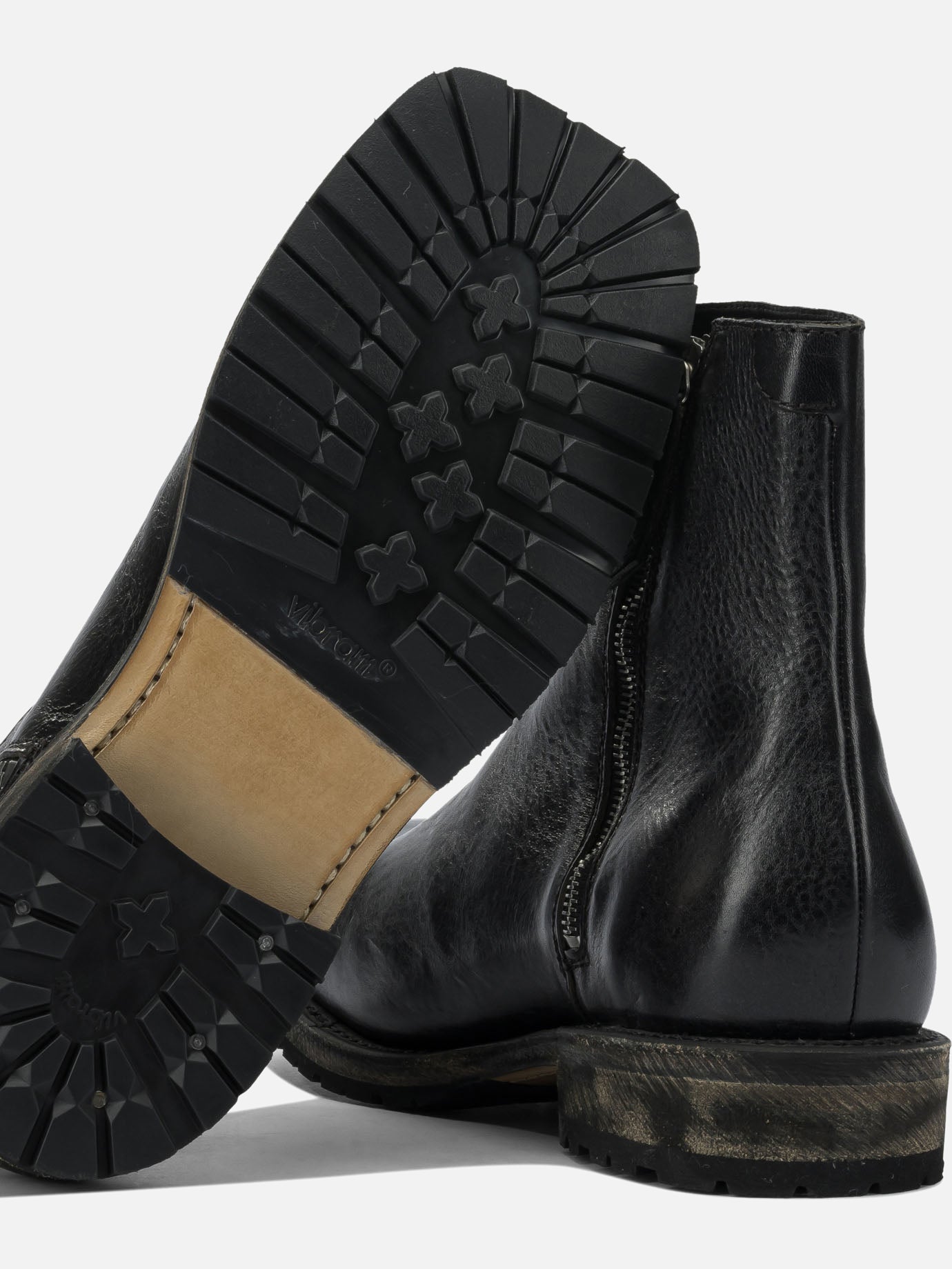 Zipped boots 100% calf leather - 100% rubber  Black - Our Legacy Men | PDP | VIETTI Online Store | thumbnail_5
