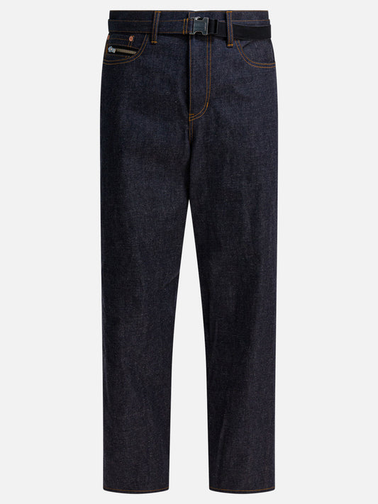 Wide-leg jeans Denim  Blue - Sacai Men | PDP | VIETTI Online Store 
