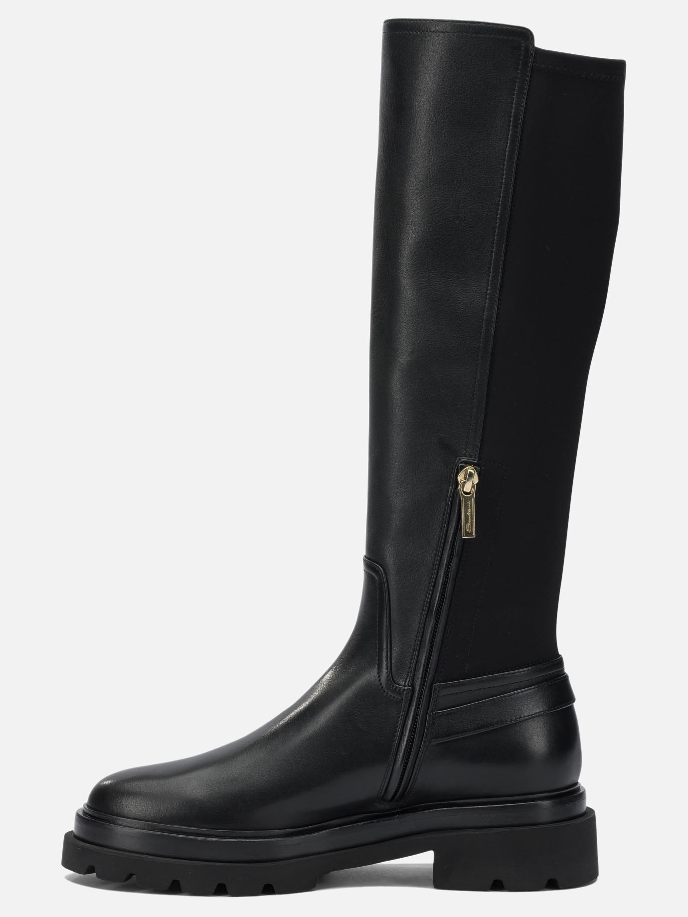 Knee-high 100% leather - 100% rubber  Black - Santoni Women | PDP | VIETTI Online Store | Zoom-Modal_3
