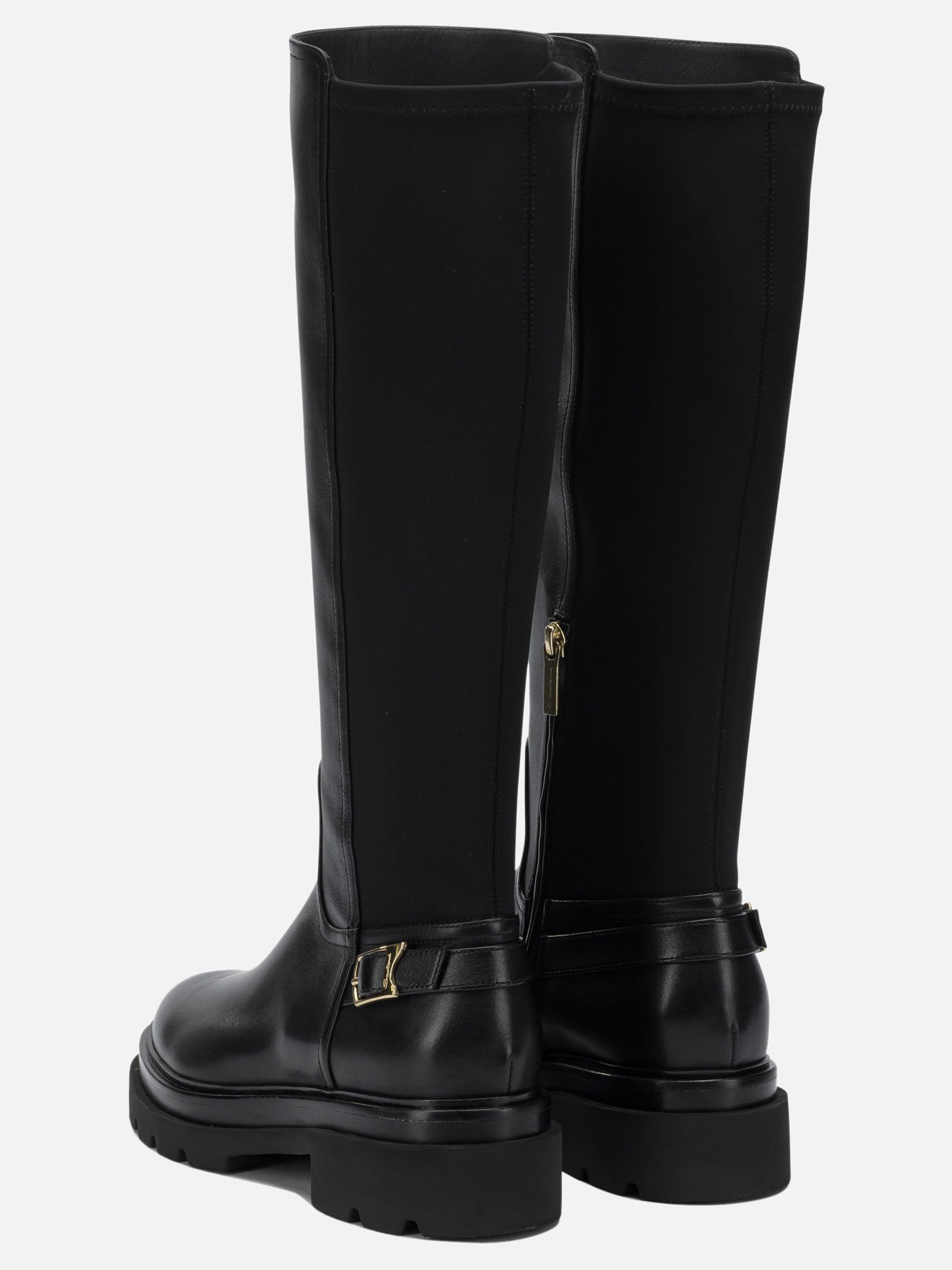 Knee-high 100% leather - 100% rubber  Black - Santoni Women | PDP | VIETTI Online Store | Zoom-Modal_4
