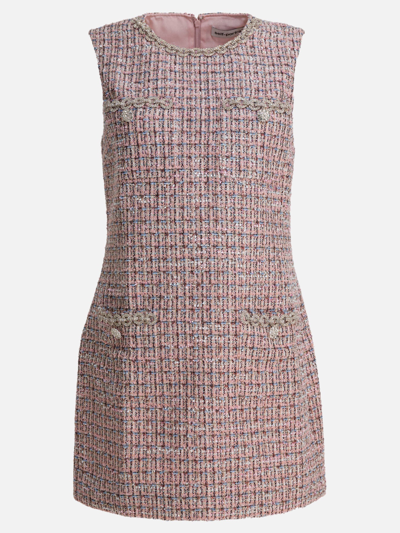 Mini dresses Tweed  Pink - Self-portrait Women | PDP | VIETTI Online Store | thumbnail