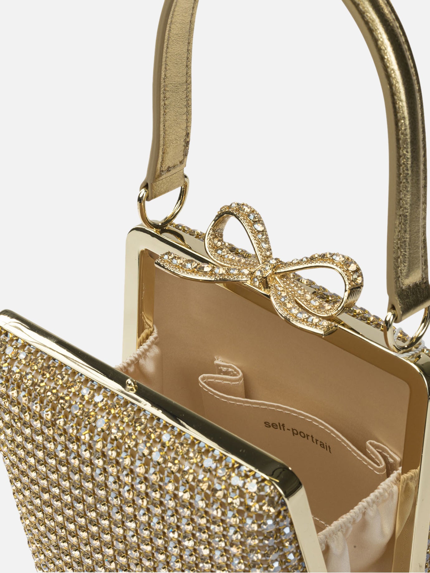 Mini bags 97% polyamide 3% elastane  Gold - Self-portrait Women | PDP | VIETTI Online Store | thumbnail_5