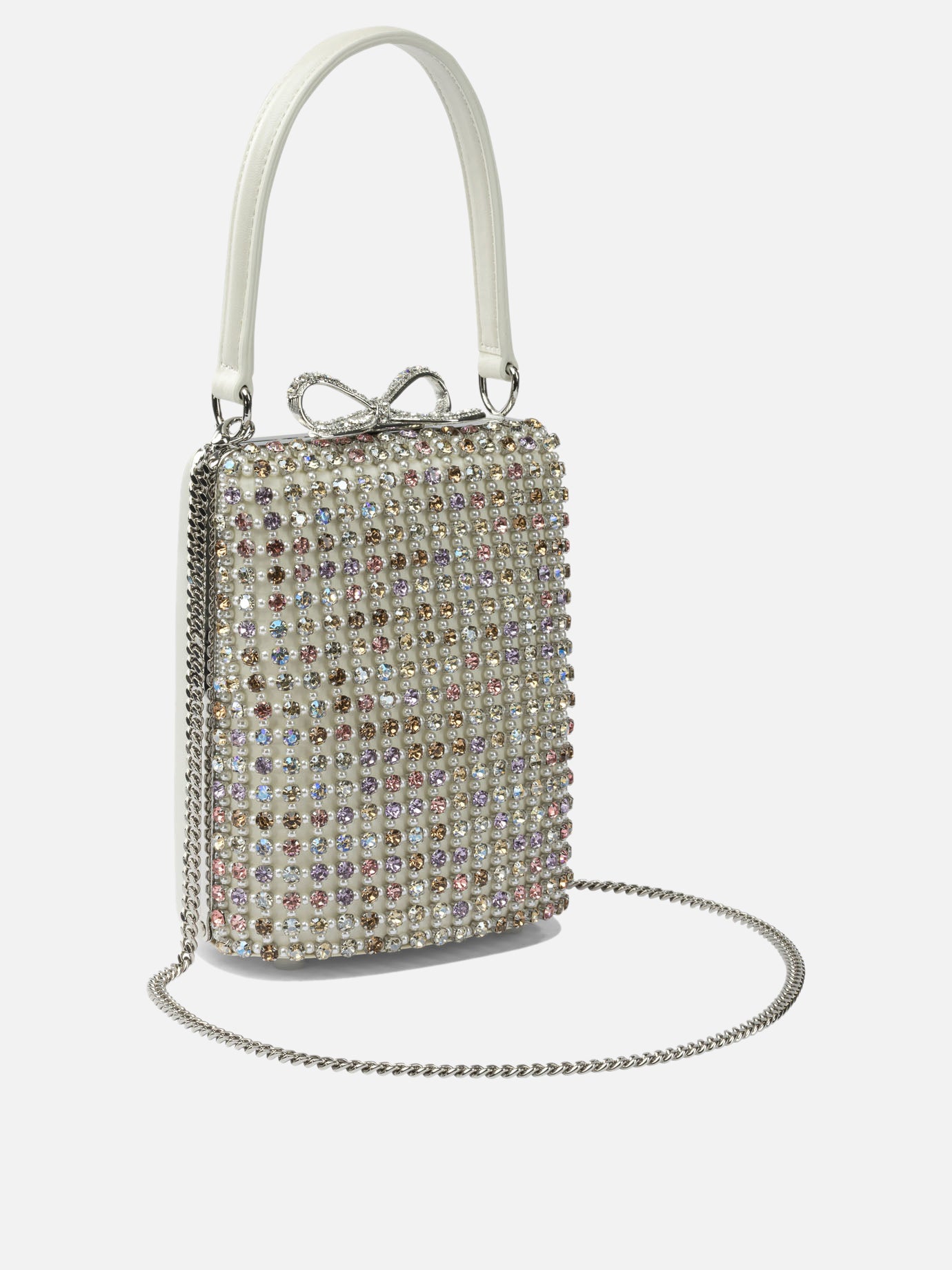 Mini bags 100% cow leather  Silver - Self-portrait Women | PDP | VIETTI Online Store | thumbnail_2