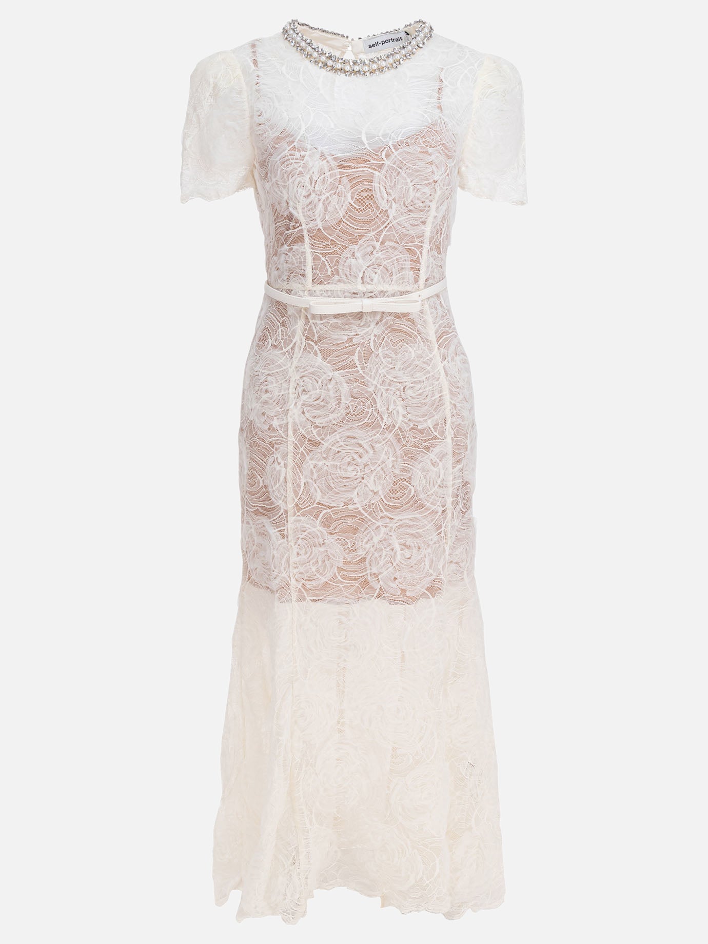 Midi dresses Solid colour  Beige - Self-portrait Women | PDP | VIETTI Online Store | Zoom-Modal
