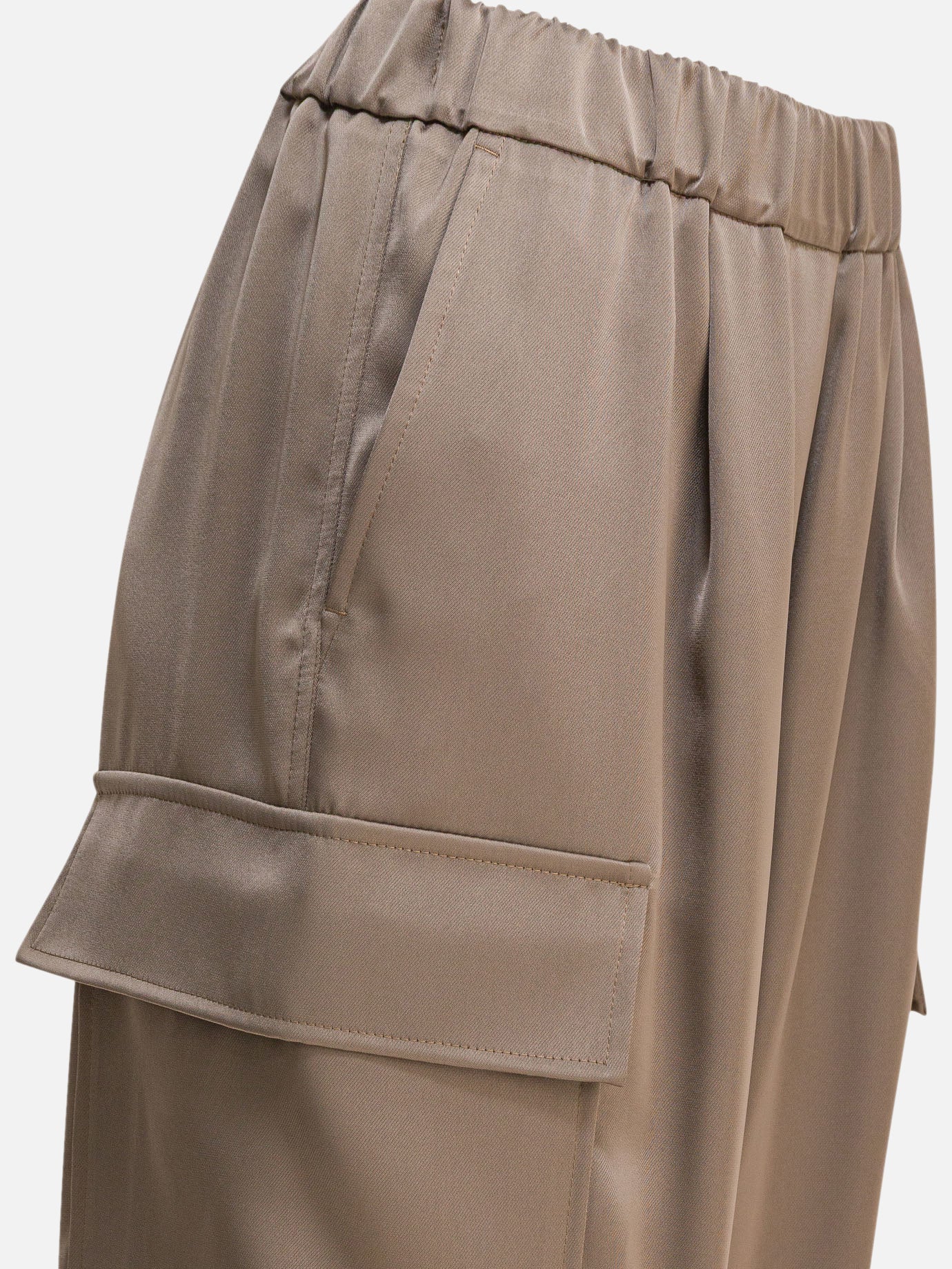 Cargo & parachute trousers Solid colour  Beige - Semper Women | PDP | VIETTI Online Store | thumbnail_4