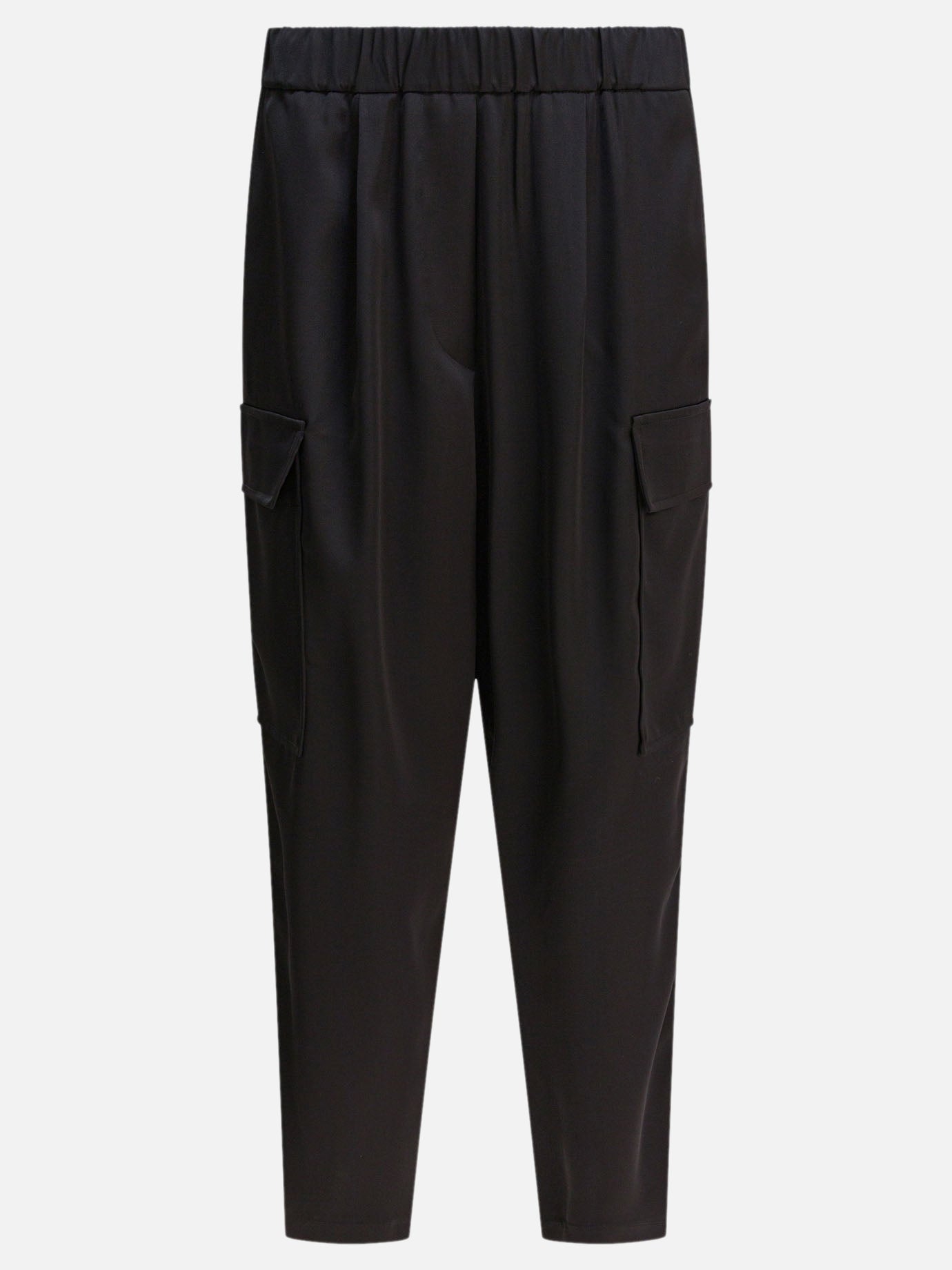 Cargo & parachute trousers Solid colour  Black - Semper Women | PDP | VIETTI Online Store | Zoom-Modal
