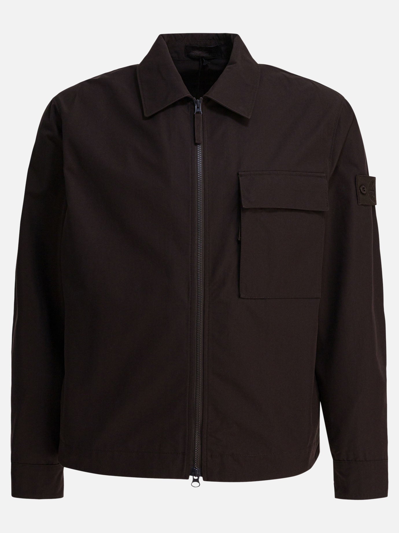 Quilted & Utility Jackets Logo  Brown - Stone Island Men | PDP | VIETTI Online Store | thumbnail