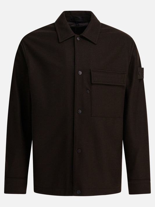 Overshirt jackets Logo  Brown - Stone Island Men | PLP | VIETTI Online Store 
