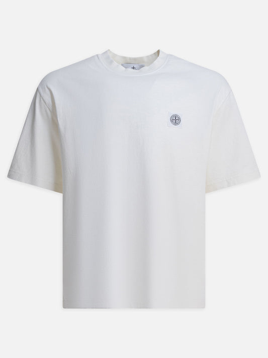 Crewneck t-shirts Logo  Beige - Stone Island Men | PDP | VIETTI Online Store 
