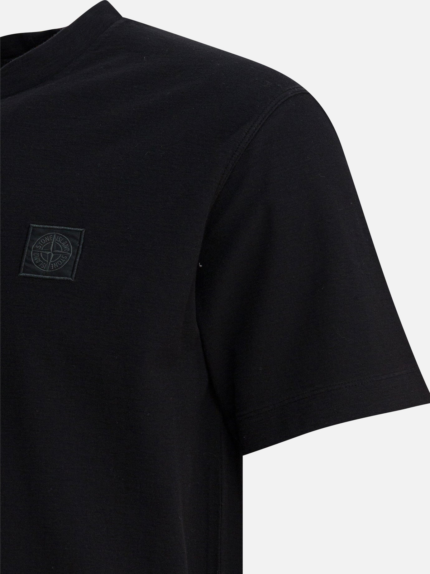 Crewneck t-shirts Solid colour  Black - Stone Island Men | PDP | VIETTI Online Store | Zoom-Modal_4
