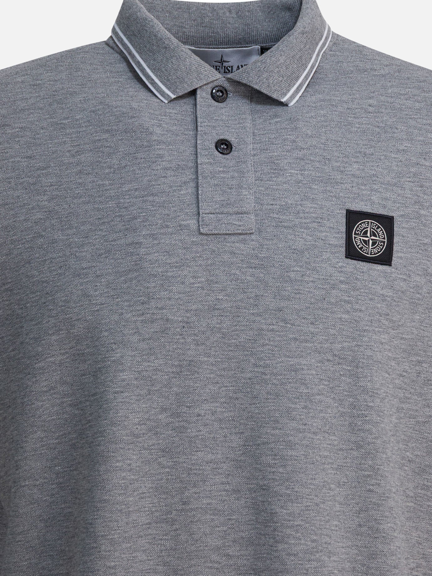 Polo shirts with buttons Logo  Grey - Stone Island Men | PDP | VIETTI Online Store | Zoom-Modal_3
