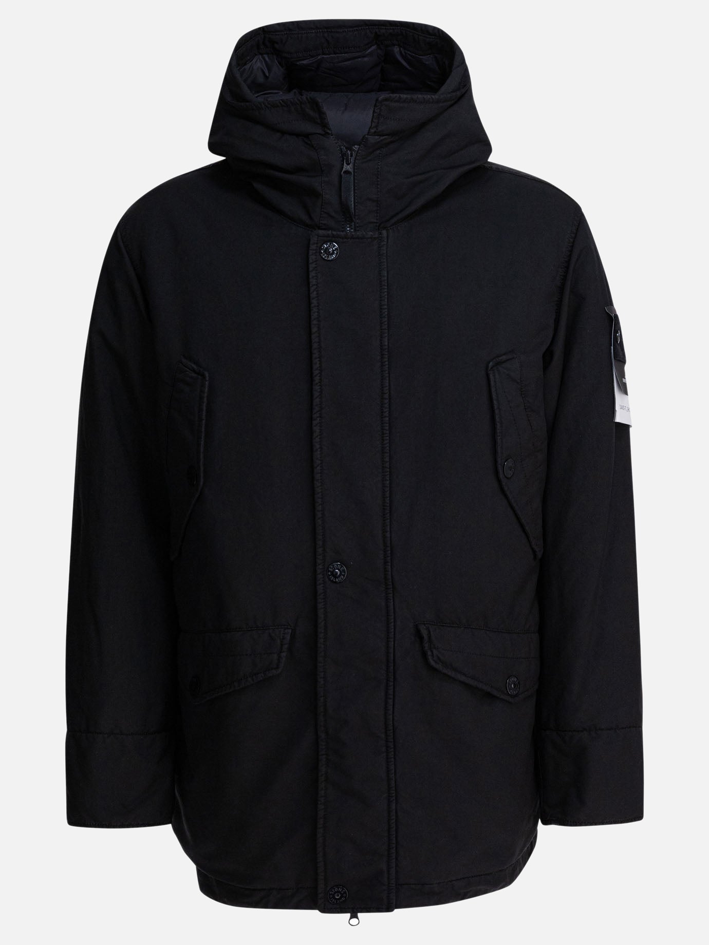 Down jackets Logo  Black - Stone Island Men | PDP | VIETTI Online Store | thumbnail