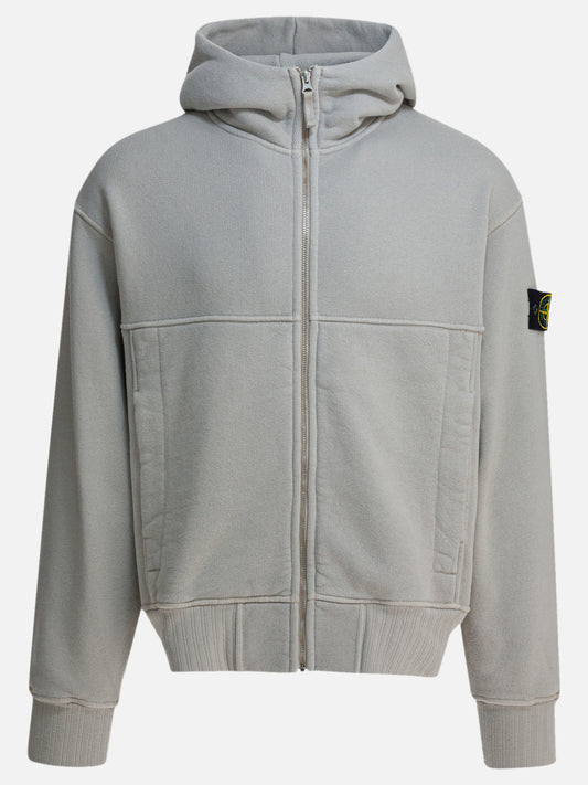 Full zip sweatshirts Logo  Grey - Stone Island Men | PLP | VIETTI Online Store 
