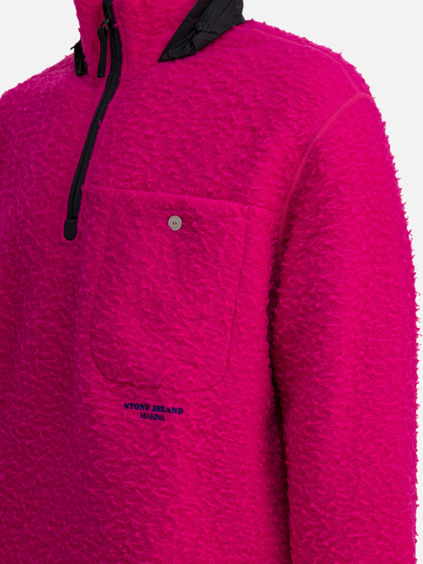 Half zip sweatshirts Logo  Fuchsia - Stone Island Men | PDP | VIETTI Online Store | Zoom-Modal_4
