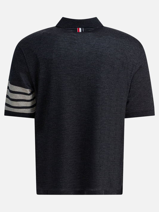 Polo shirts with buttons Logo  Grey - Thom Browne Men | PLP | VIETTI Online Store | 2
