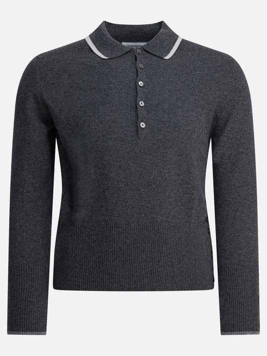 Polo shirts with buttons Logo  Black - Thom Browne Men | PLP | VIETTI Online Store 
