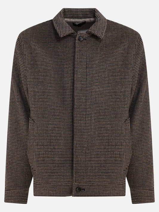 Overshirt jackets Houndstooth  Brown - Vince Men | PDP | VIETTI Online Store 
