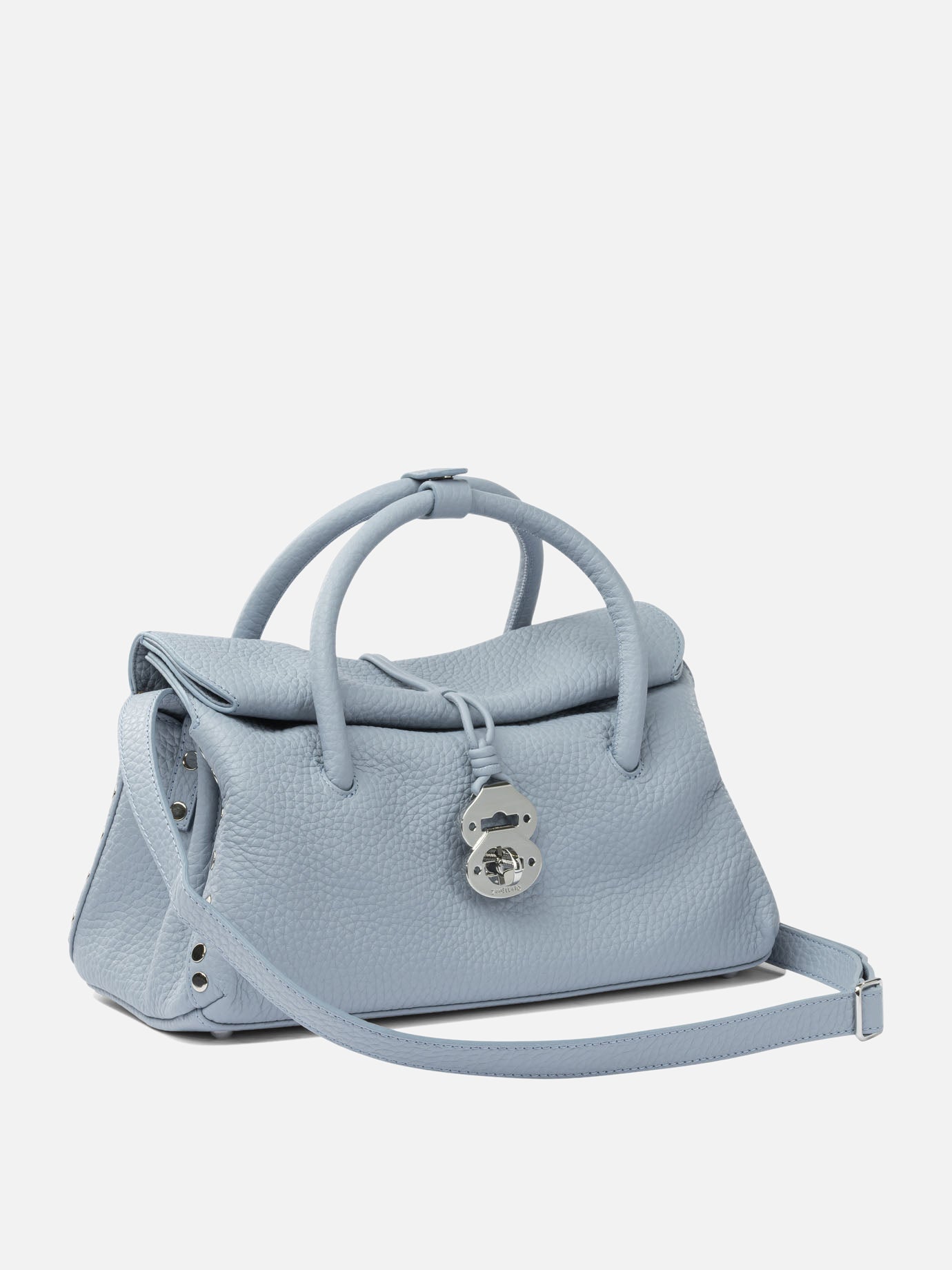 Medium bags 100% cow leather - 100% cotton  Blue - Zanellato Women | PDP | VIETTI Online Store | thumbnail_2